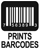Prints Bar Codes