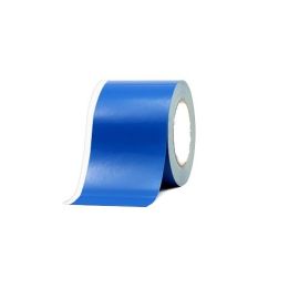 Vinyl continuous label, blue, on roll with 76mm core-BYPOS-5842