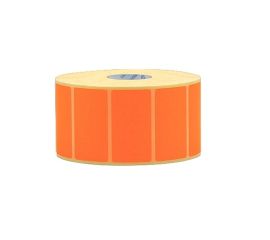 labels on roll, 9000 labels on roll PVC/Vinyl, orange, permanent adhesive 25.4 x 12.7 mm 3 row(s) on 85 mm roll width outside wound on 3 inch roll core recommended print ribbon: resin ribbon per 6 rollen-VOE025X013