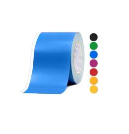 BYPOS Polyester continu labels, glanzend coloRood, permanent adhesive, on 3 inch kern-BYPOS-10129