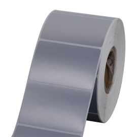 Polyester labels Zilver voor de ( GK420T, GX420T, ZT220T, B-ev4t, GC420T, TTP-247 )-BYPOS-7002