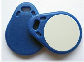 RFID 1k, 13,56MHz, traanvormige sleutelhanger (doos 10 stuks), blauw-B64510967