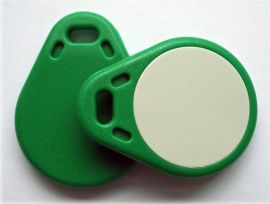 RFID 1k, 13,56MHz, traanvormige sleutelhanger (doos 10 stuks), groen-G64510967